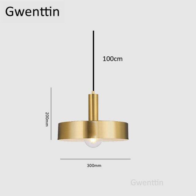 Lámpara de suspensión design LED dorado estilo Loft