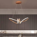 Lustre design à LED avec spirales dorées Néo