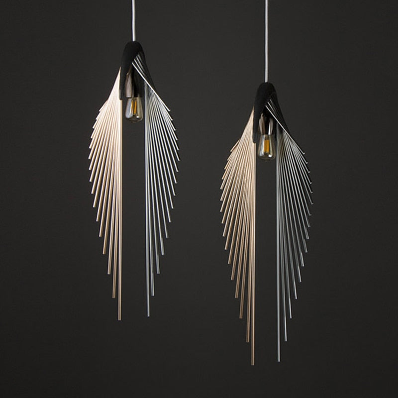 pendant light modern metal bird wings Badir