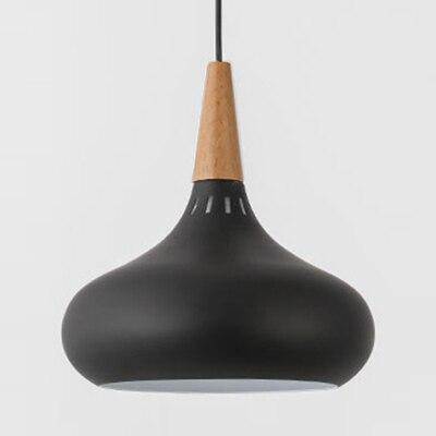 pendant light Metal LED and wooden rod Loft