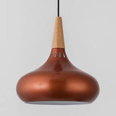 pendant light Metal LED and wooden rod Loft