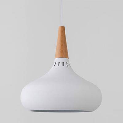 pendant light Metal LED and wooden rod Loft