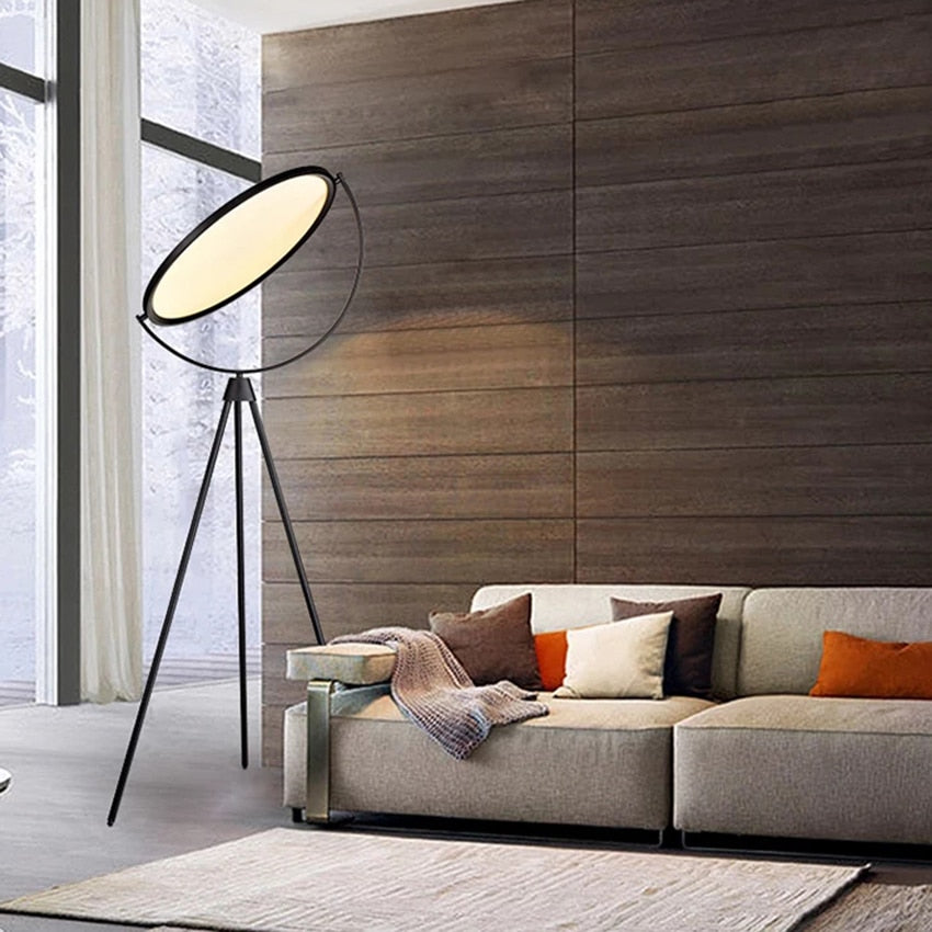 Floor lamp design LED triple stand and round lamp Loon