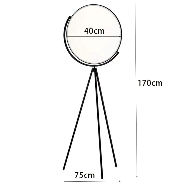 Floor lamp design LED triple stand and round lamp Loon