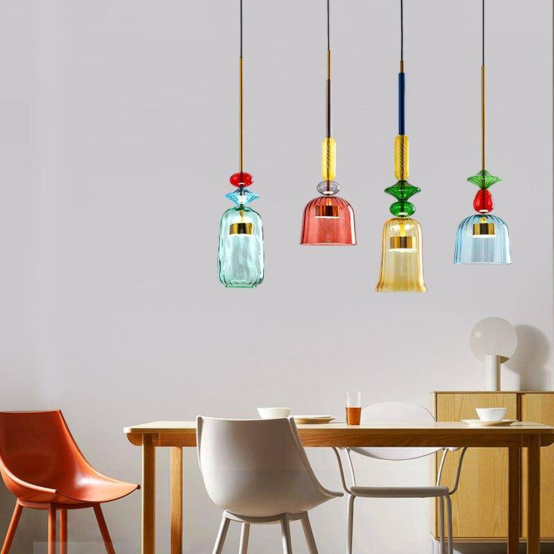 pendant light Illumy colored glass LED design