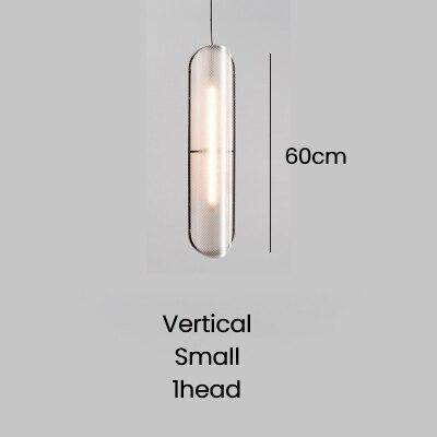 Suspension design à LED en verre aux formes arrondies style rétro