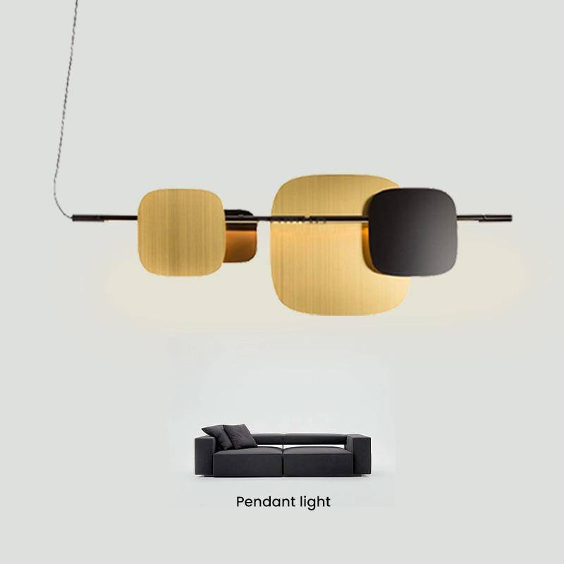 Applique murale design à LED avec plusieurs carrés arrondi en métal Loft - vue 5 sur 7