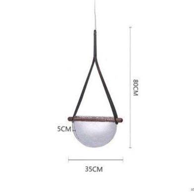 Suspension design LED demi-cercle verre Creative - vue 5 sur 8