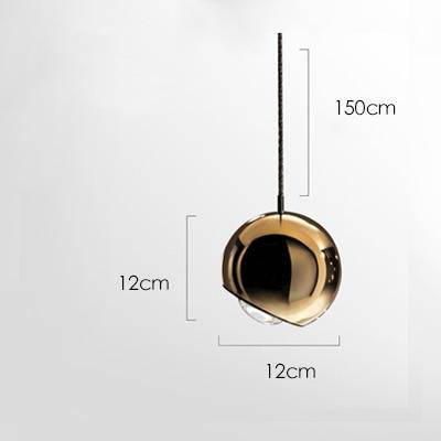 Suspension design à LED boule en métal Lasha - vue 4 sur 9