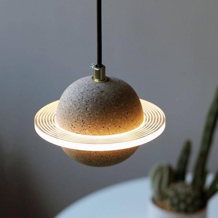 pendant light LED design in colored cement Creative style