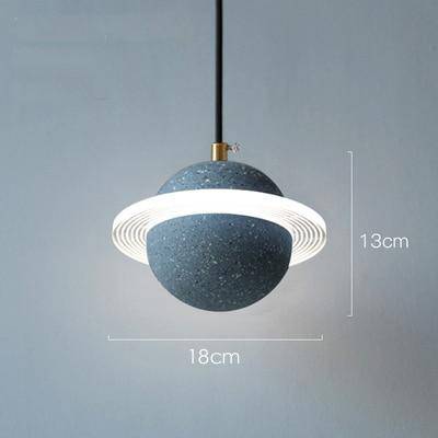 pendant light LED design in colored cement Creative style