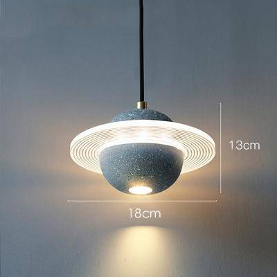 pendant light LED design in colored cement Creative style