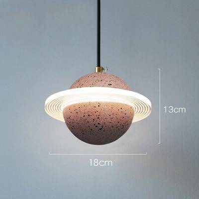 pendant light LED design in colored cement Creative style