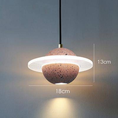 pendant light LED design in colored cement Creative style