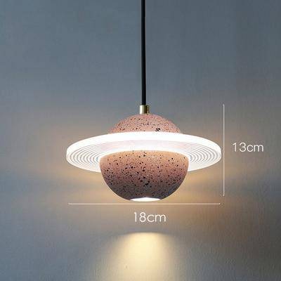 Suspension design à LED en ciment coloré style Creative