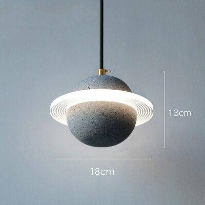 pendant light LED design in colored cement Creative style