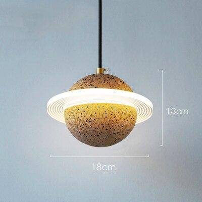 pendant light LED design in colored cement Creative style