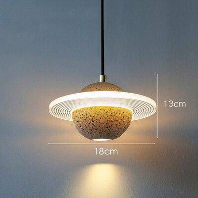 pendant light LED design in colored cement Creative style