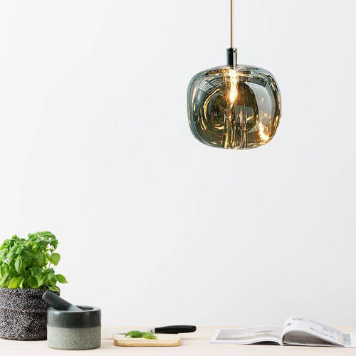 Suspension design à LED avec abat-jour en verre Creative - vue 3 sur 17