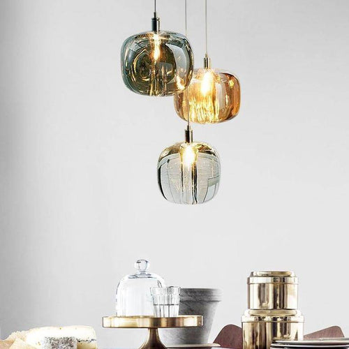 Suspension design à LED avec abat-jour en verre Creative - vue 4 sur 17