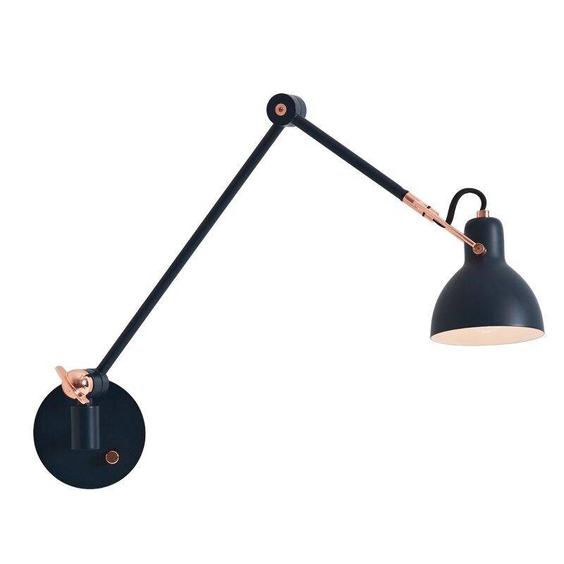 wall lamp modern metal LED wall lamp with black articulated arm