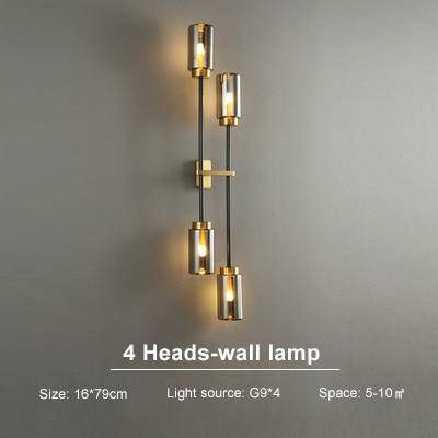 Applique murale design à LED avec abat-jour cylindre en verre Loft - vue 6 sur 6