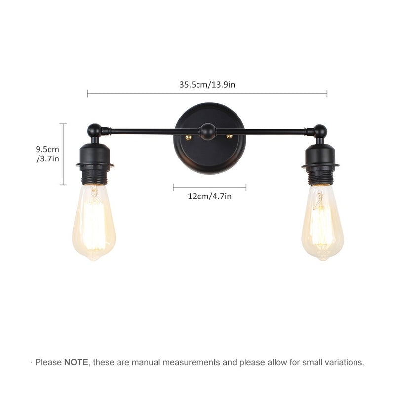wall lamp vintage LED wall lamp with double arm Flaming