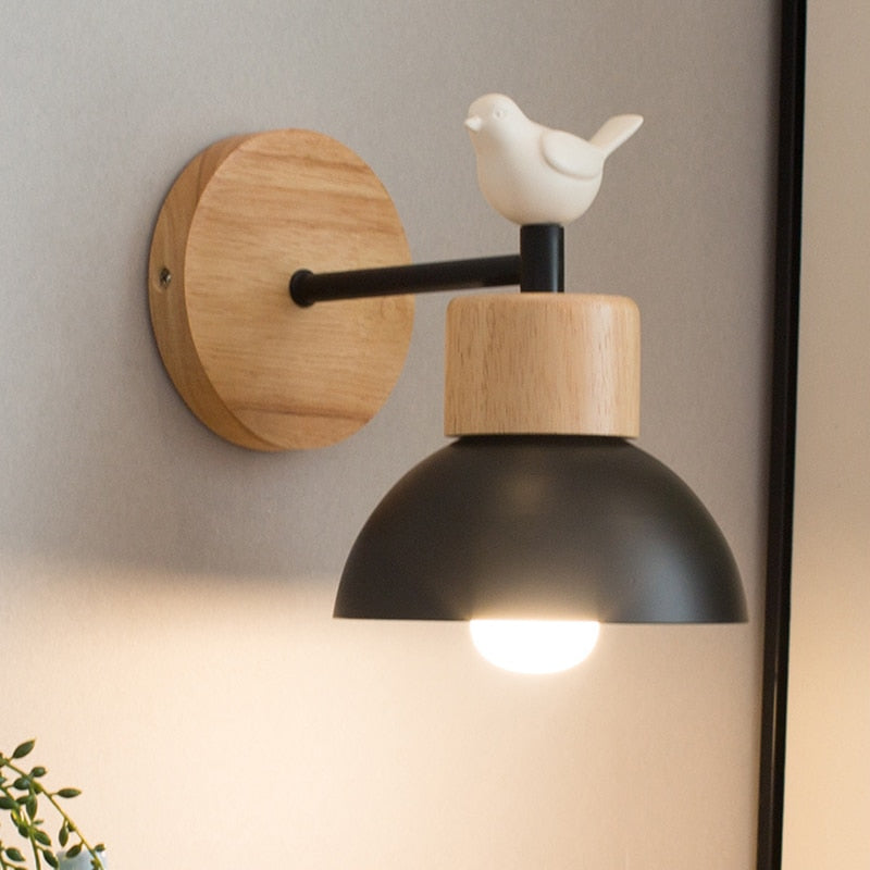 Lámpara de pared escandinava moderna con pájaros Birdy