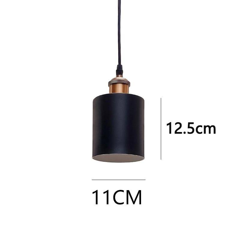 Lámpara de suspensión design LED con pantalla metálica cilíndrica Loft