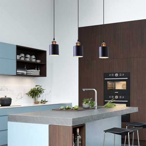 pendant light LED design with lampshade metal cylinder Loft