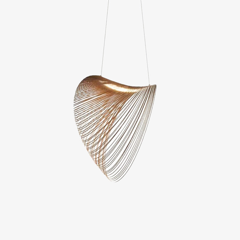 pendant light Scandinavian LED conch-shaped wooden Mahina