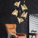 Suspension design à LED en verre style Butterfly