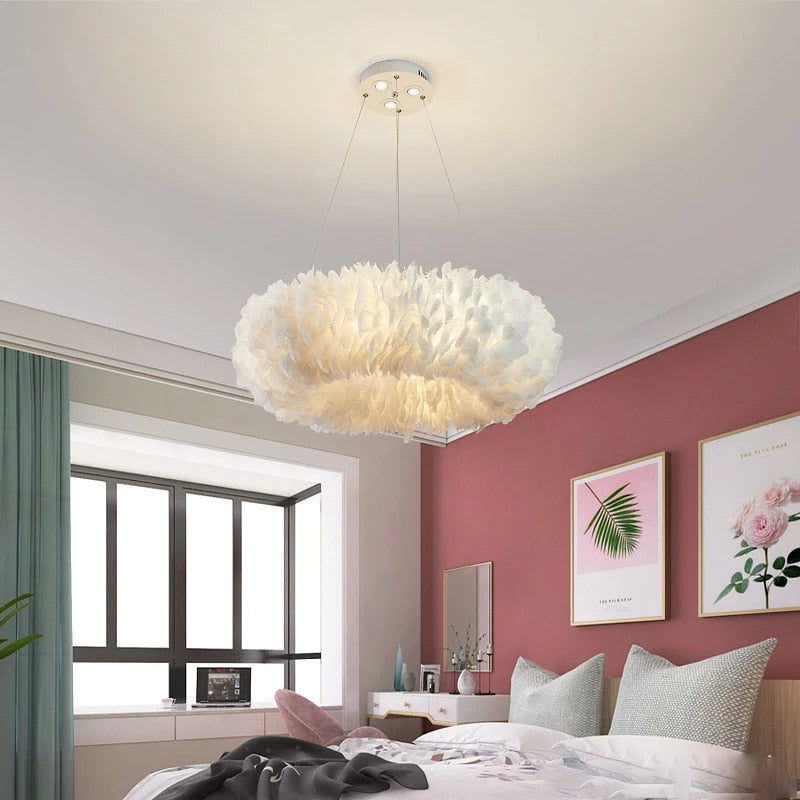 Lustre moderne LED en forme de pivoine Floricenta