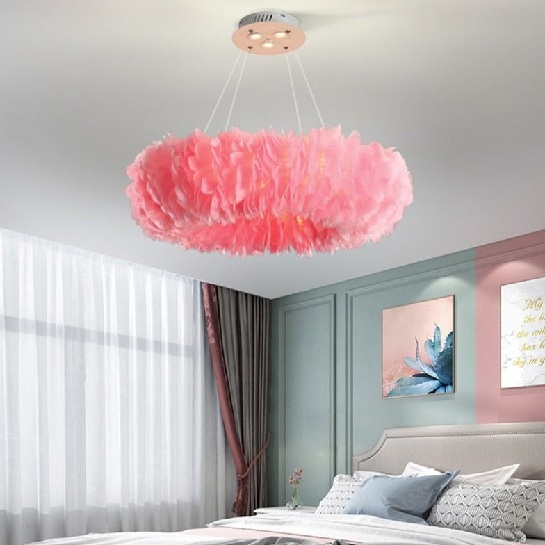 Lustre moderne LED en forme de pivoine Floricenta