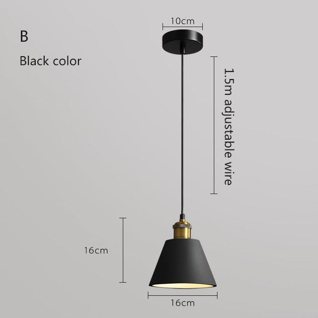 Suspension moderne LED en métal coloré Leesha