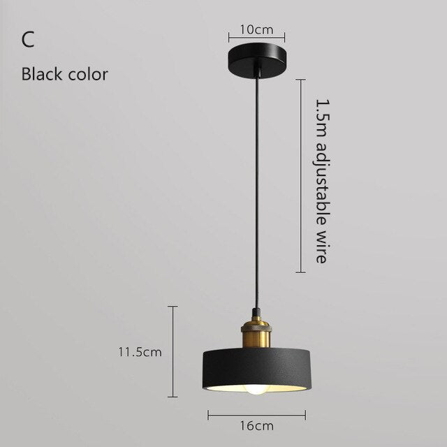 Suspension moderne LED en métal coloré Leesha