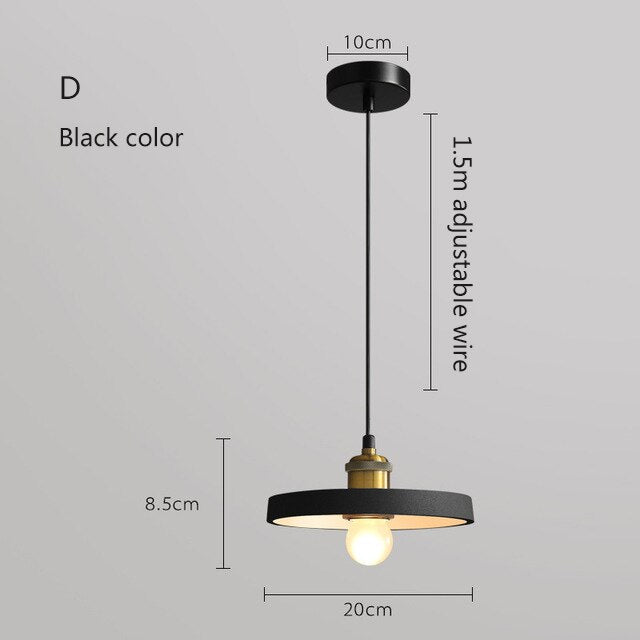 Suspension moderne LED en métal coloré Leesha