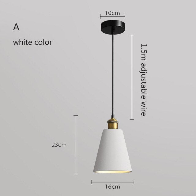 Suspension moderne LED en métal coloré Leesha