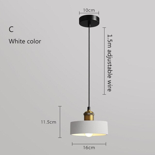 Suspension moderne LED en métal coloré Leesha