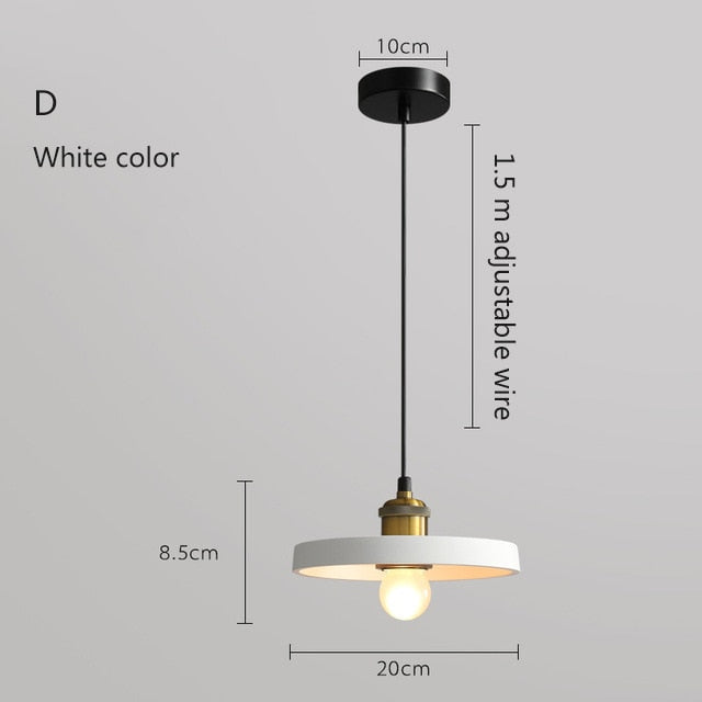 Suspension moderne LED en métal coloré Leesha
