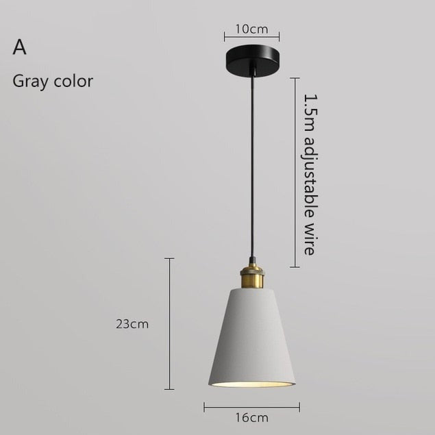 Suspension moderne LED en métal coloré Leesha