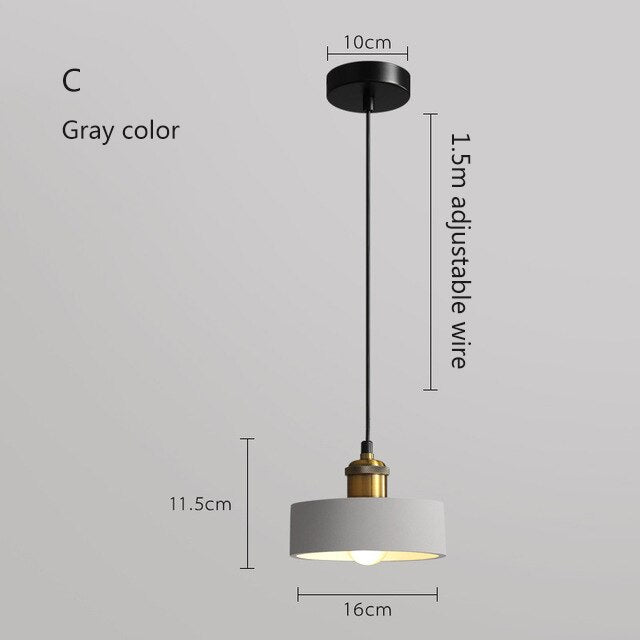 Suspension moderne LED en métal coloré Leesha
