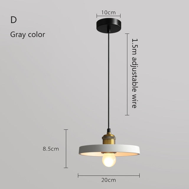 Suspension moderne LED en métal coloré Leesha