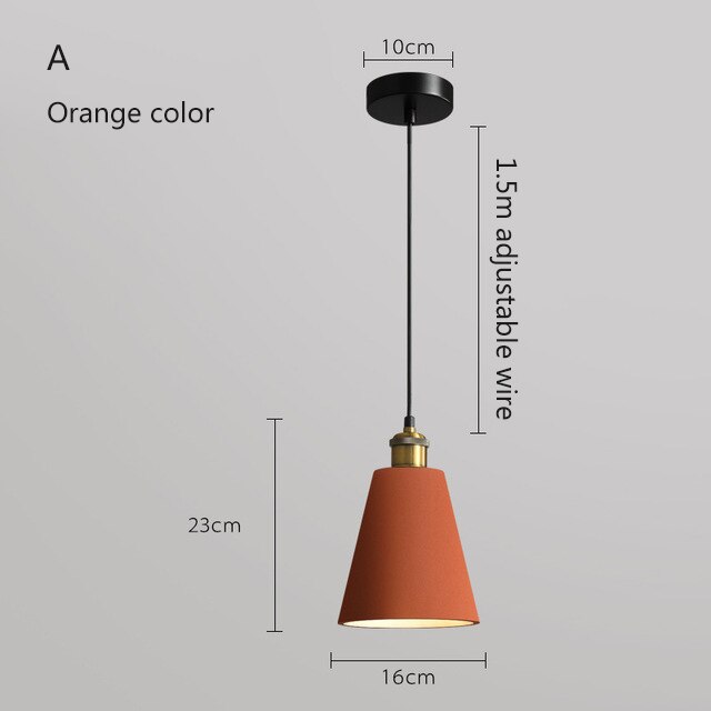 Suspension moderne LED en métal coloré Leesha
