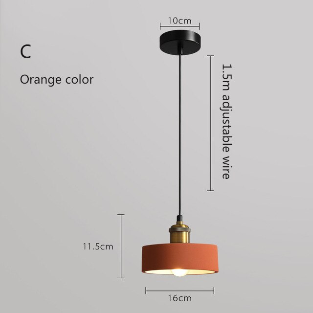 Suspension moderne LED en métal coloré Leesha