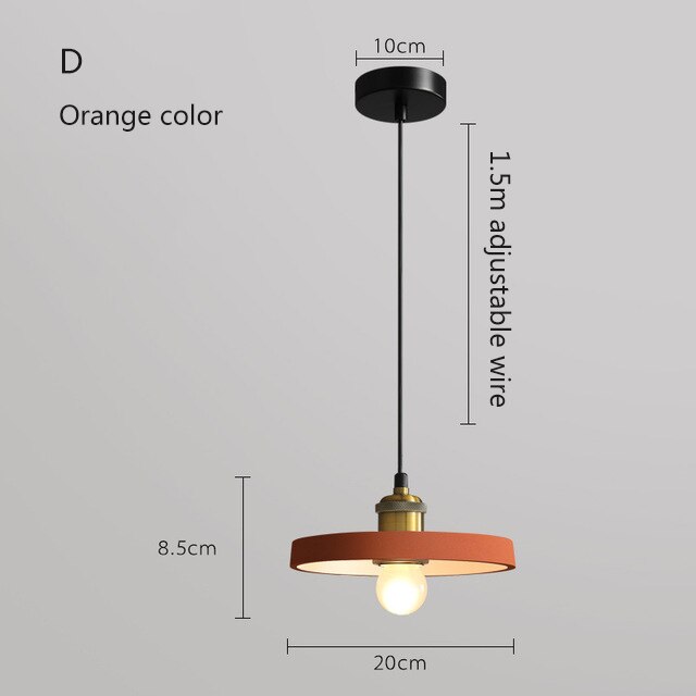 Suspension moderne LED en métal coloré Leesha