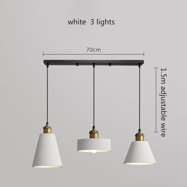 Suspension moderne LED en métal coloré Leesha