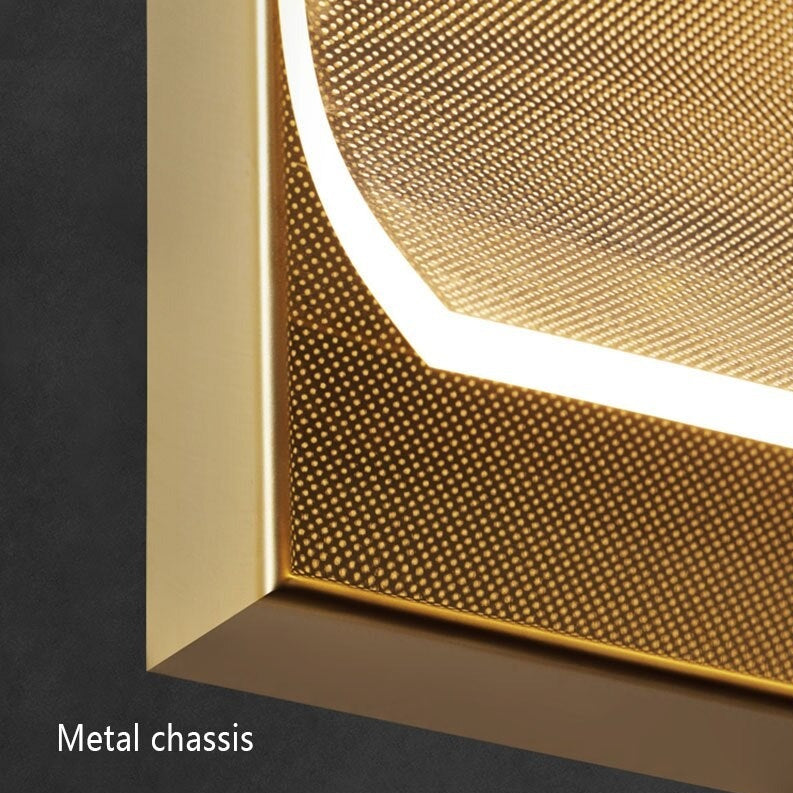 wall lamp rectangular design wall in gold-plated metal Larry