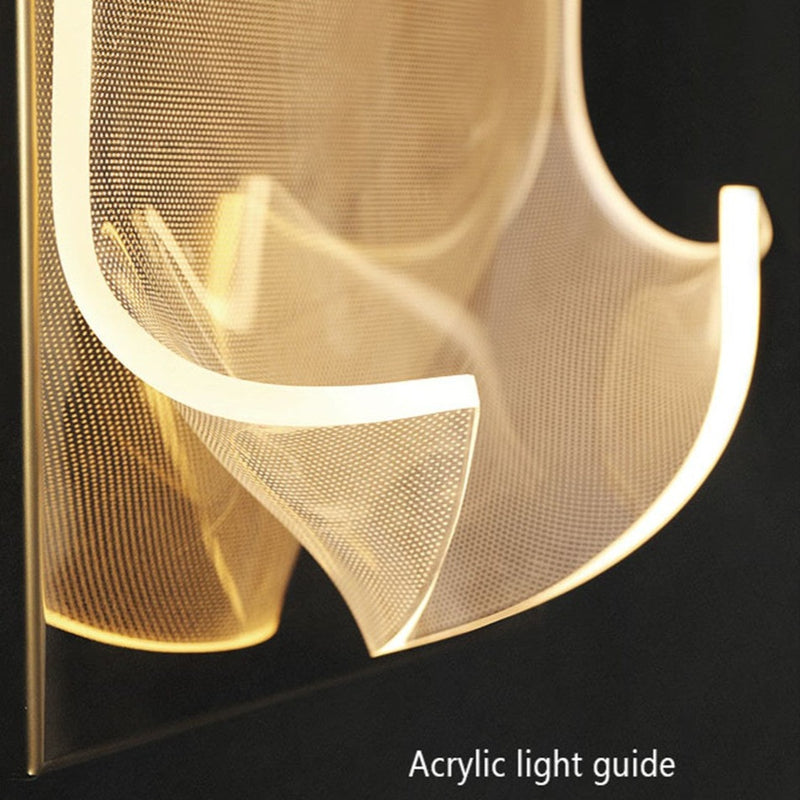 wall lamp rectangular design wall in gold-plated metal Larry