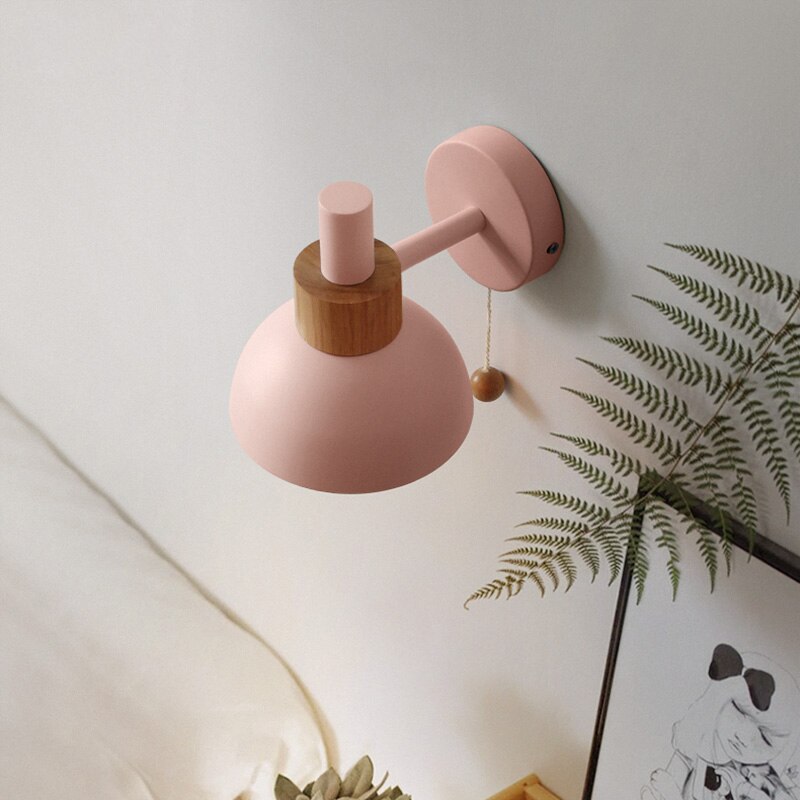 Applique murale scandinave LED en bois colorée Vivale